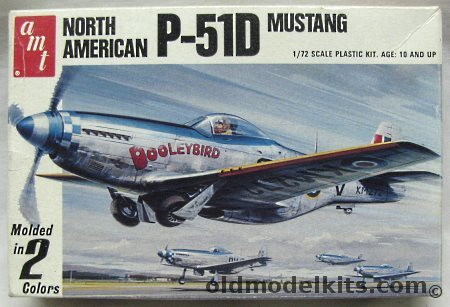 AMT-Matchbox 1/72 North American P-51D Mustang - 'Dooleybird' RAF No.19 Sq 1945 or USAAF 485 FS/370 FG/9th AF - (ex-Matchbox), 7120 plastic model kit